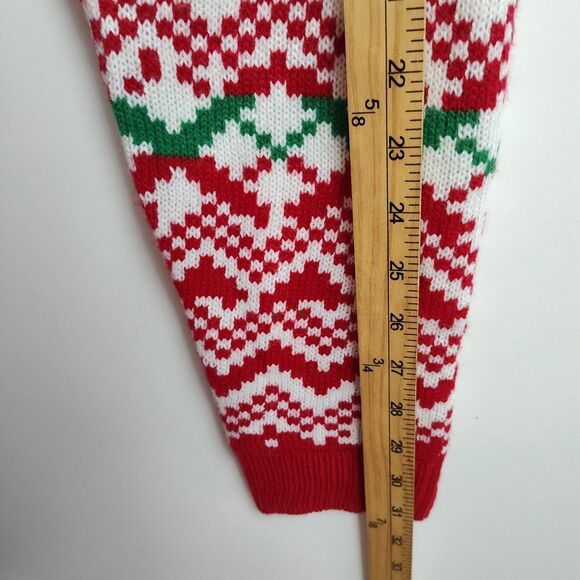 Jolly Sweaters Llama Christmas Sweater Men's XL Red & White Embroidered Pullover - Picture 6 of 8